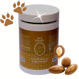 "Máscara hidratante com óleo de Argan para cães"